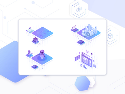 Illustrations for a crypto project branding design illustration ui vector website