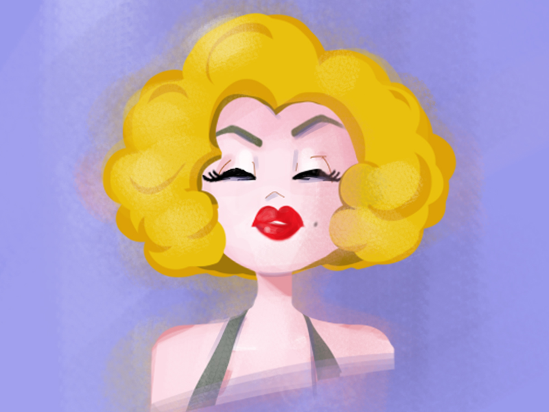 Marilyn Monroe diva marilyn characters designs painting illustration sketch