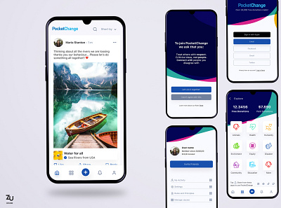 PocketChange branding design figma mobile app ui ux