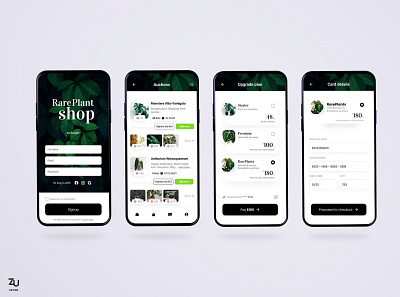 PlantShop branding design logo mobile app ui ux