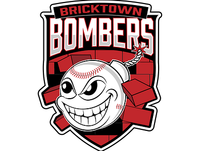 Bricktown Bombers badge design badge logo baseball branding design flat graphic graphic design illustration logo logos idea sports logo sportslogo typography vector vector artwork