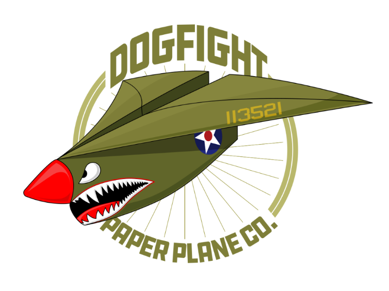 Dogfight Paper Airplane Co. vector artwork vector typography logos idea logo illustration graphic design graphic design branding badge logo badge design