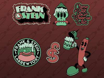 Frank & Stein Restaurant/Pub Concept art badge badgelogo beer branding brew design frank graphic hotdog illustration logo photography pub restaurant retro typography vector vintage weiner