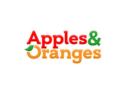 Apples & Oranges Smoothie Shop Logo brand branding design graphic healthy illustration juice logo shop smoothie typography vector vegan