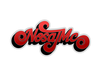 Nosaj Mc Handlettered Logo adobe art brand branding design graphics hiphop identity illustration illustrator logo logotype music photoshop rap typography vector
