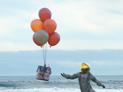 Launch 3d art astronaut balloons branding denverdesign designstudio visualdesign