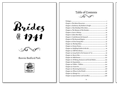 Book Design and Publishing Consulting for "Brides Of 1941" book design book layout design indesign page layout photoshop publishing typesetting