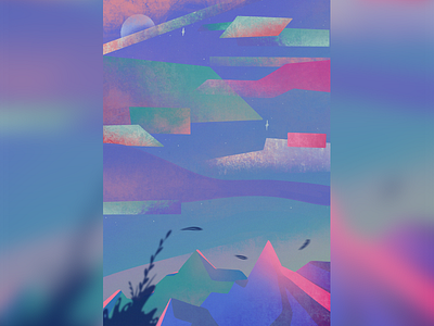 Mountains art design digital painting digitalart geometic geometric art geometry grain illustration illustration art illustrations illustrator landscape landscape illustration mountains pastel photoshop procreate procreate art