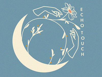 Eco logotype art branding design eco figma floral flower grain illustration illustrator logo logotype moon photoshop sketches ui vector vectorart
