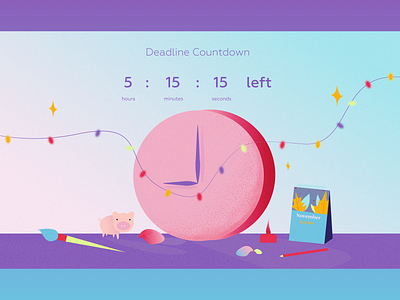 Daily UI #014 - Countdown Timer (Deadline Countdown)