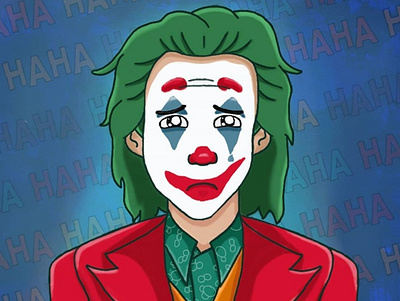 Joker art batman cartoon cartoon illustration digital art digital illustration illustration illustrator joaquin phoenix joker joker movie vector