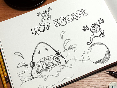 Splash Screen Illustration for Hop Escape Game