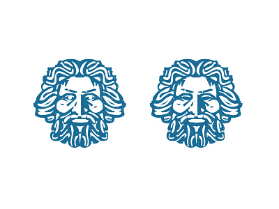 Odyssey head logo beard branding design greek hairstyle head icon illustration king logo vector