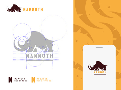 Mammoth africa brandbook branding design elephant elephant logo icon lines logo mamoth sketch vector