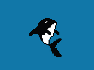 Digital Orca animal digital dolphin icon illustration killer whale logo orca orka pixal pixel sea vancouver vector whale
