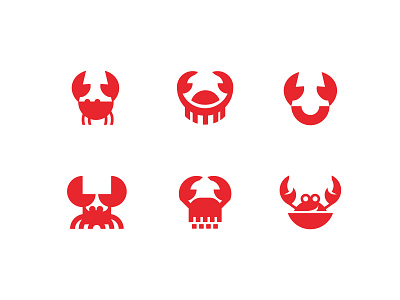 Crab sketches animal branding cafe crab crayfish design food icon illustration lobster logo restaurant seafood shellfish vector