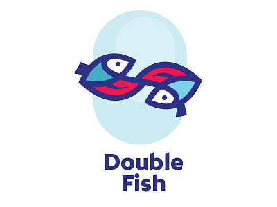 Double Fish aqua blue double fish sea water