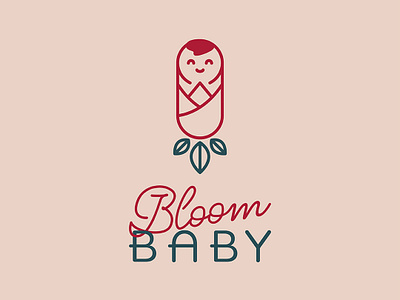 Baby Clothing Brand baby logo blooming design geometric design illustration logo symetry typography