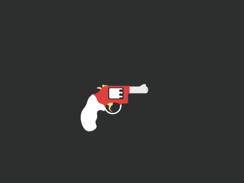 Shooter 2d animation animation bullet colt fire gun illustraion motion design motion graphics pistol revolver shooter