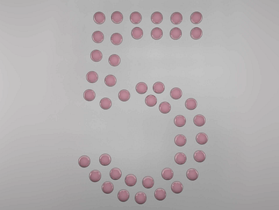 Number 5 36dayoftype 3d 3d animation animation cinema4d premiere pro typogaphy