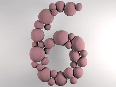 Number 6 36daysoftype 3d 3danimation animation cinema4d typogaphy