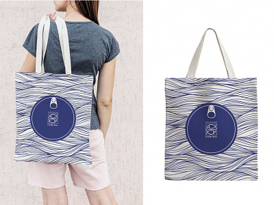 Textile design for brand tote bag