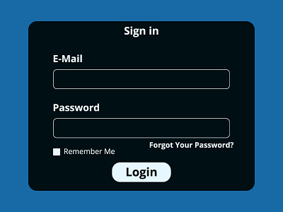 Login Screen UI Mockup login design login form ui ux web design