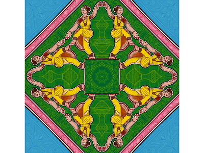 Bharatnatyam Mandala character design folksy design illustrations indian aesthetics indian classical dance indian folk art mandala design patachitra katha procreate