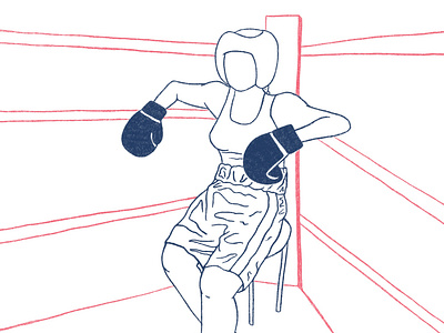 Inktober 2019: Ring boxing illustration inktober procreate ring woman