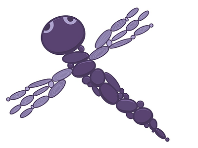 Stone Dragonfly dragonfly illustration logo
