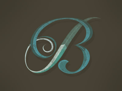 B Draft b lettering script
