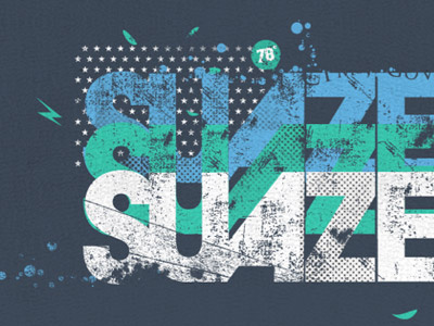 Suaze Trifecta avant garde grit typographic vector