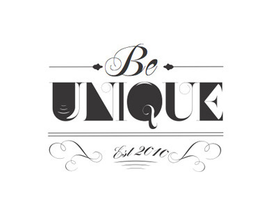 Be Unique Logo esoteric logo script
