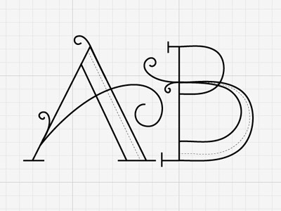 Brushing up on my Beziers and Letterforms bezier letters ornament swirls type