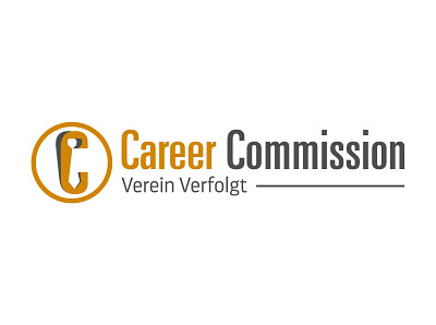 Career Commission Logo art branding design flat icon illustration lettering logo minimal vector