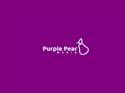 Purple Pear Media Company art branding clean design flat font icon illustration illustrator lettering logo logo design minimal purple purple logo vector