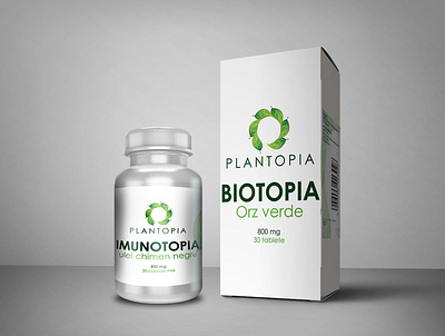 Plantopia art branding clean design flat icon logo minimal packaging packaging design vector