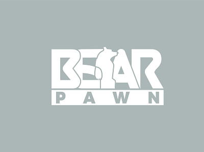 Bear Pawn Logo art clean design flat icon illustration illustrator lettering logo minimal typography vector