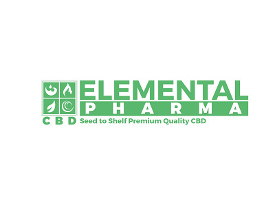 Elemental Pharma art branding clean design flat icon illustration logo minimal vector