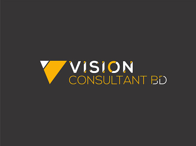 Vision Consultant BD art branding clean design flat icon lettering logo minimal vector