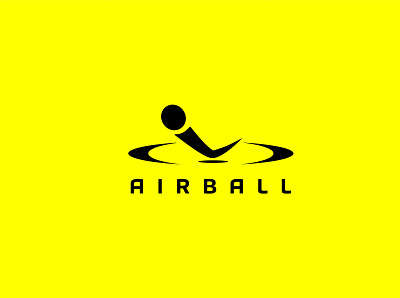 AirBall Logo art black branding clean design flat font icon illustration illustrator lettering logo logo design minimal typography vector yellow
