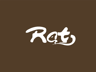 Rat art branding clean design flat icon illustration illustrator lettering logo minimal vector
