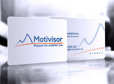 Motivisor - bussines card art branding bussines card clean design designer flat font icon logo minimal vector