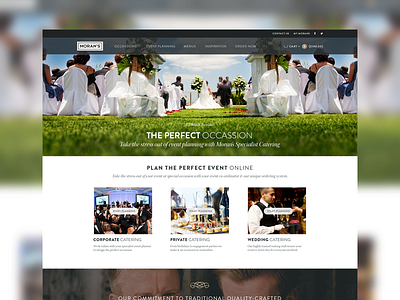 Catering company event page event page landing page photoshop ui user interface ux web design