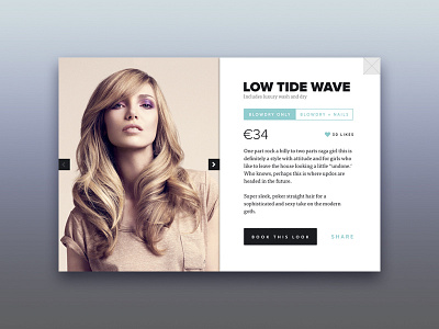 Tabbed modal concept beauty fashion modal tabs ui ux website