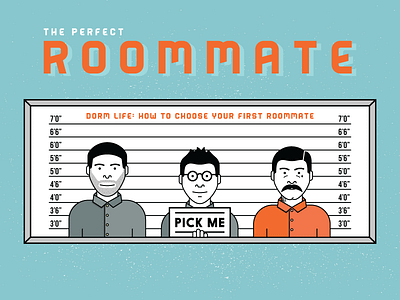 The Perfect Roommate college glasses illustration inforgraphic roommate