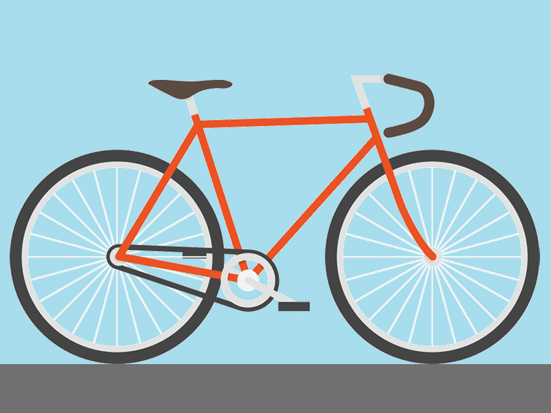 Animated bike for an interactive infographic by NowSourcing on Dribbble