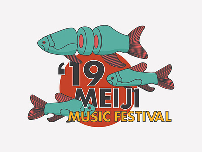 Meiji Music Festival festival festivals fish illustrator japan logo logo design logo design branding logo designs music music festival tokyo