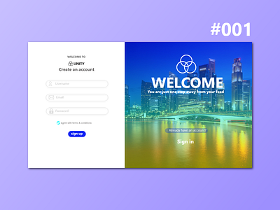 SIGN UP PAGE design uidesign ux web webdesign