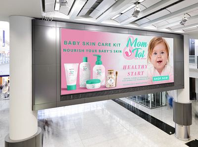 mall digital advertisement advertisements babyproduct brand brand identity logo